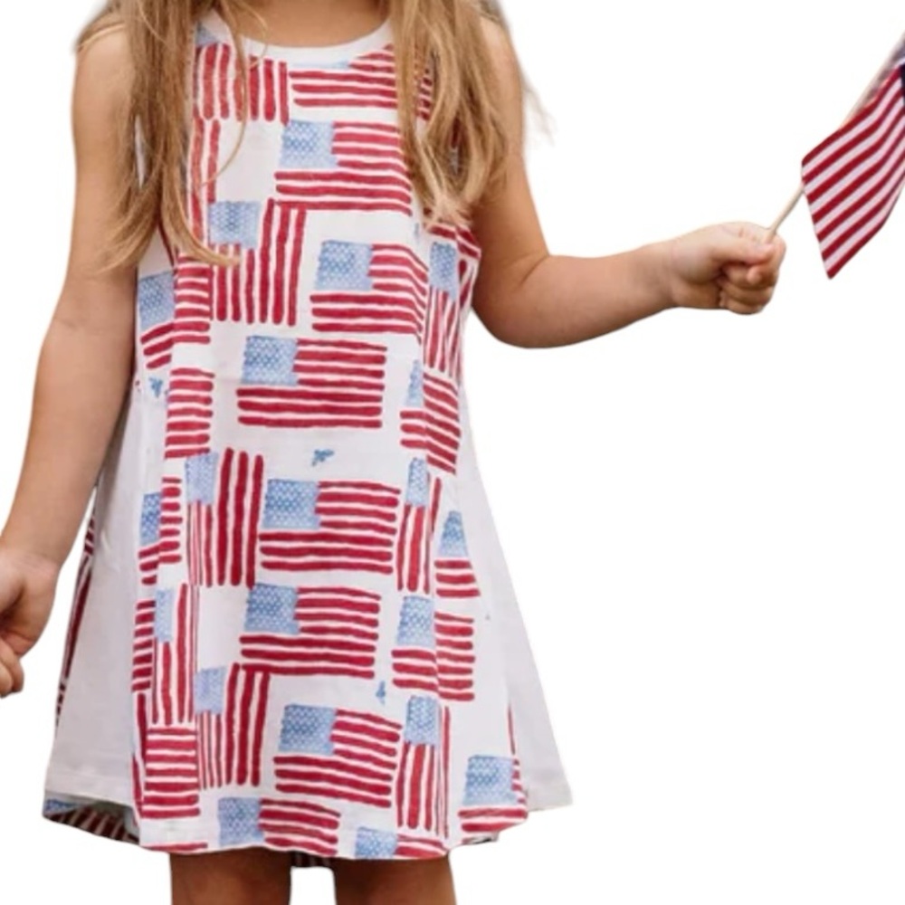 Burt’s Bees Toddler Girl Grand Ol’ Flag Dress Size 4